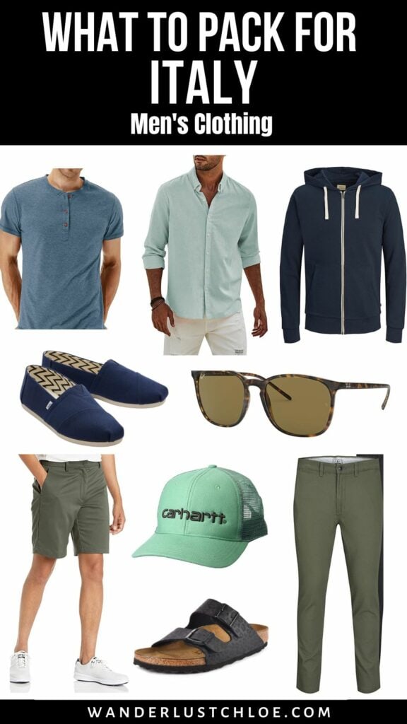 what to pack for italy for men