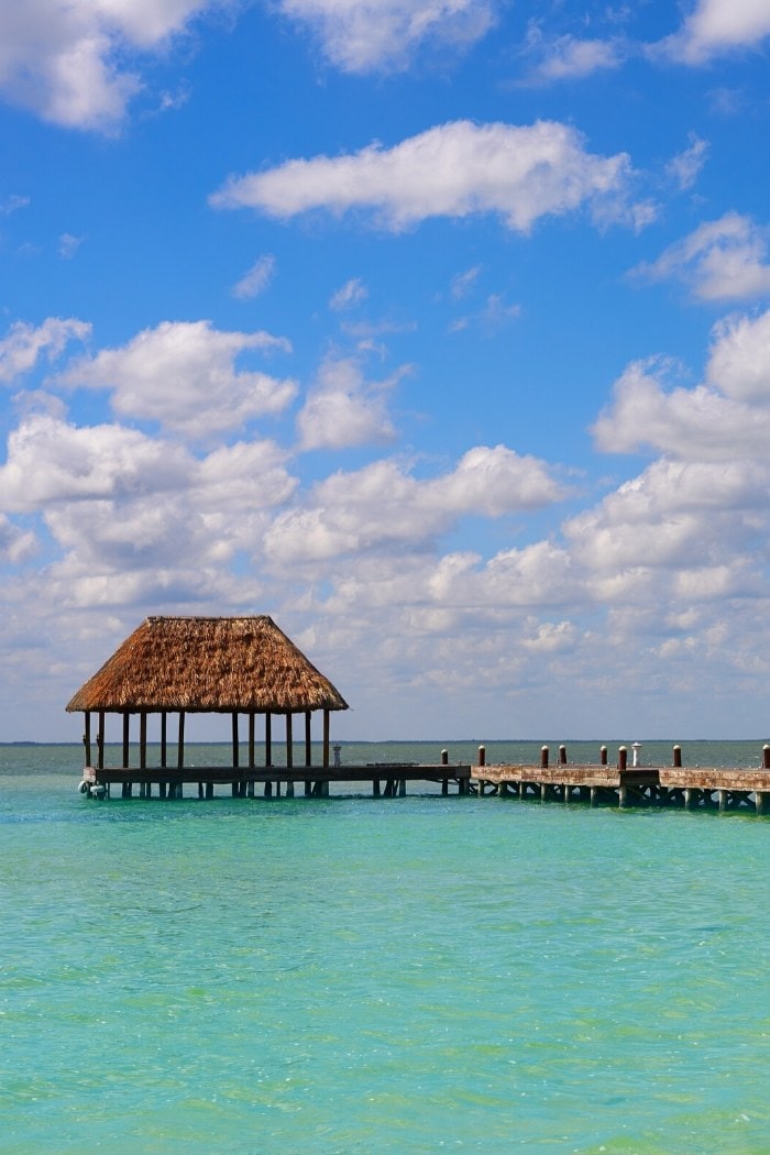 Pier on Holbox island in Mexico