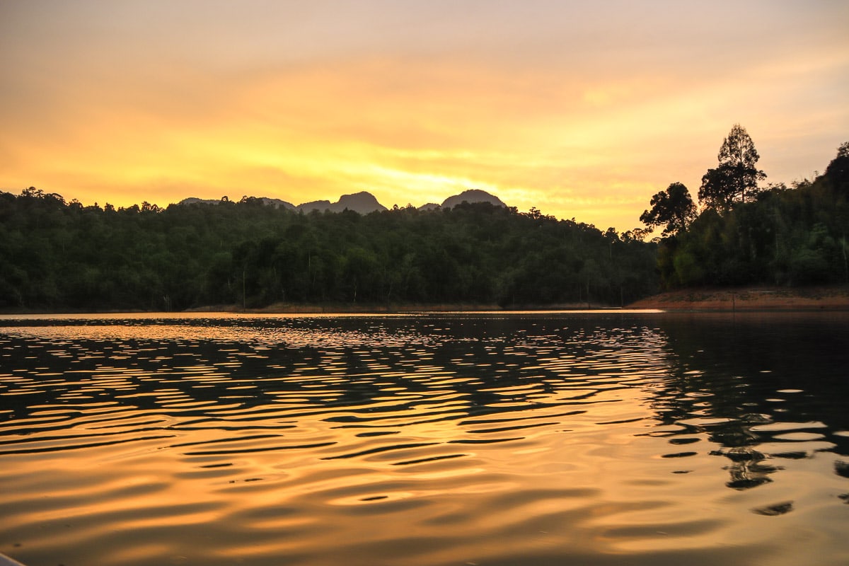 Sunset in Khao Sok National Park, Thailand 