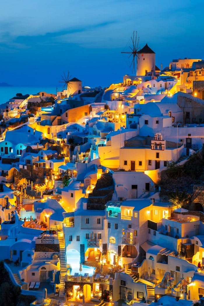 Things to do in Santorini at night - take in the views