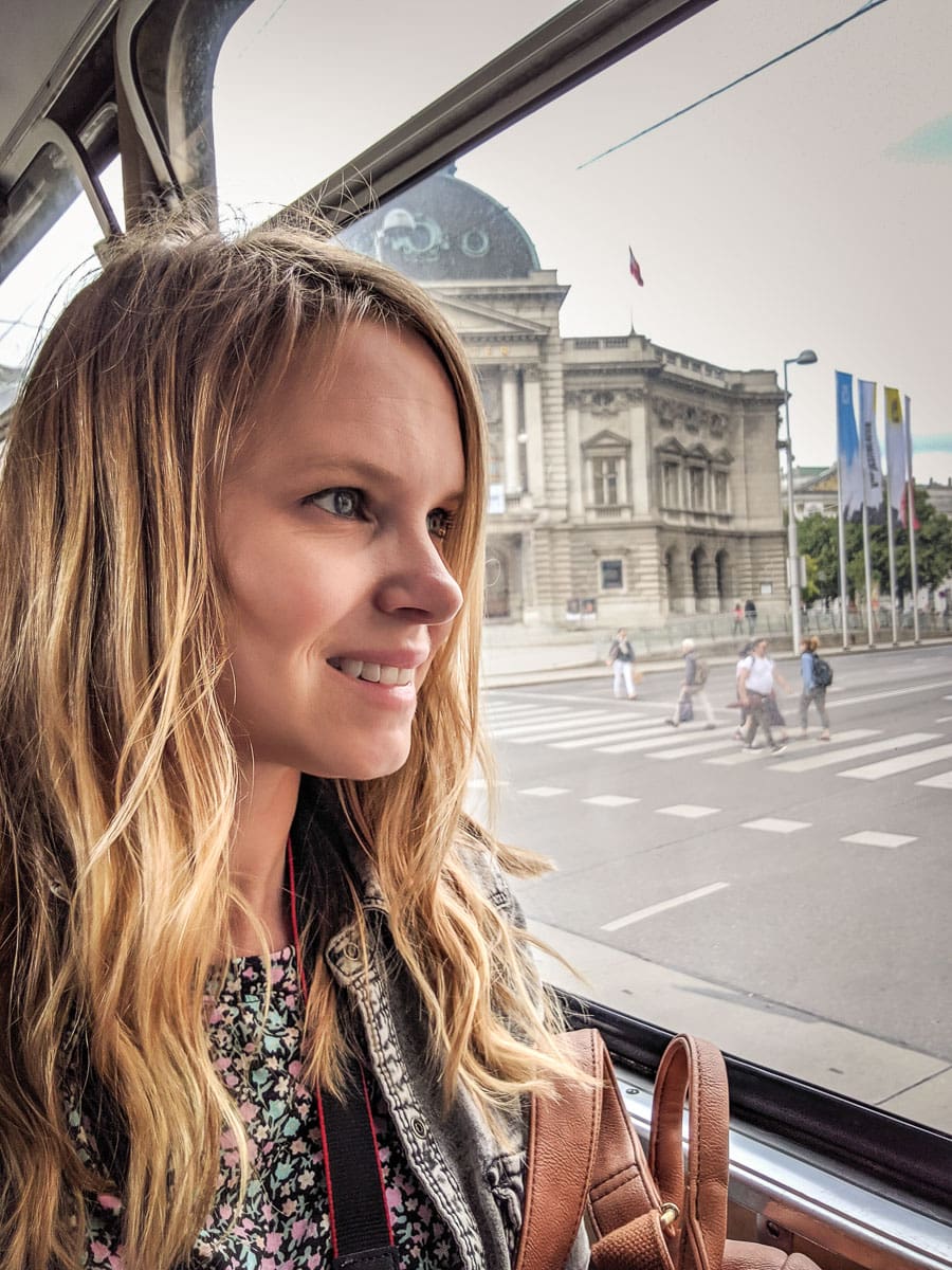 Travelling by tram in Vienna