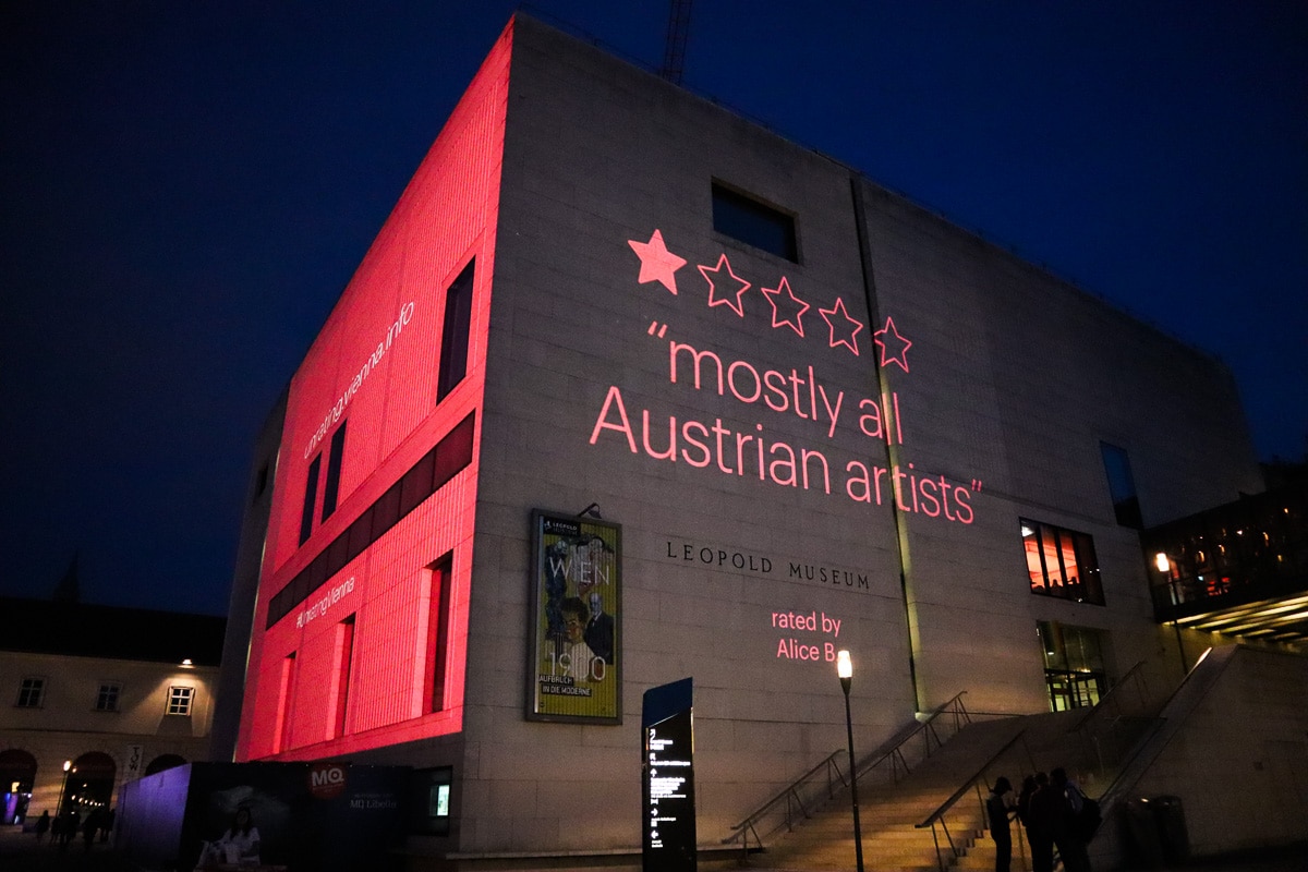 UnratingVienna campaign on the Leopold Museum