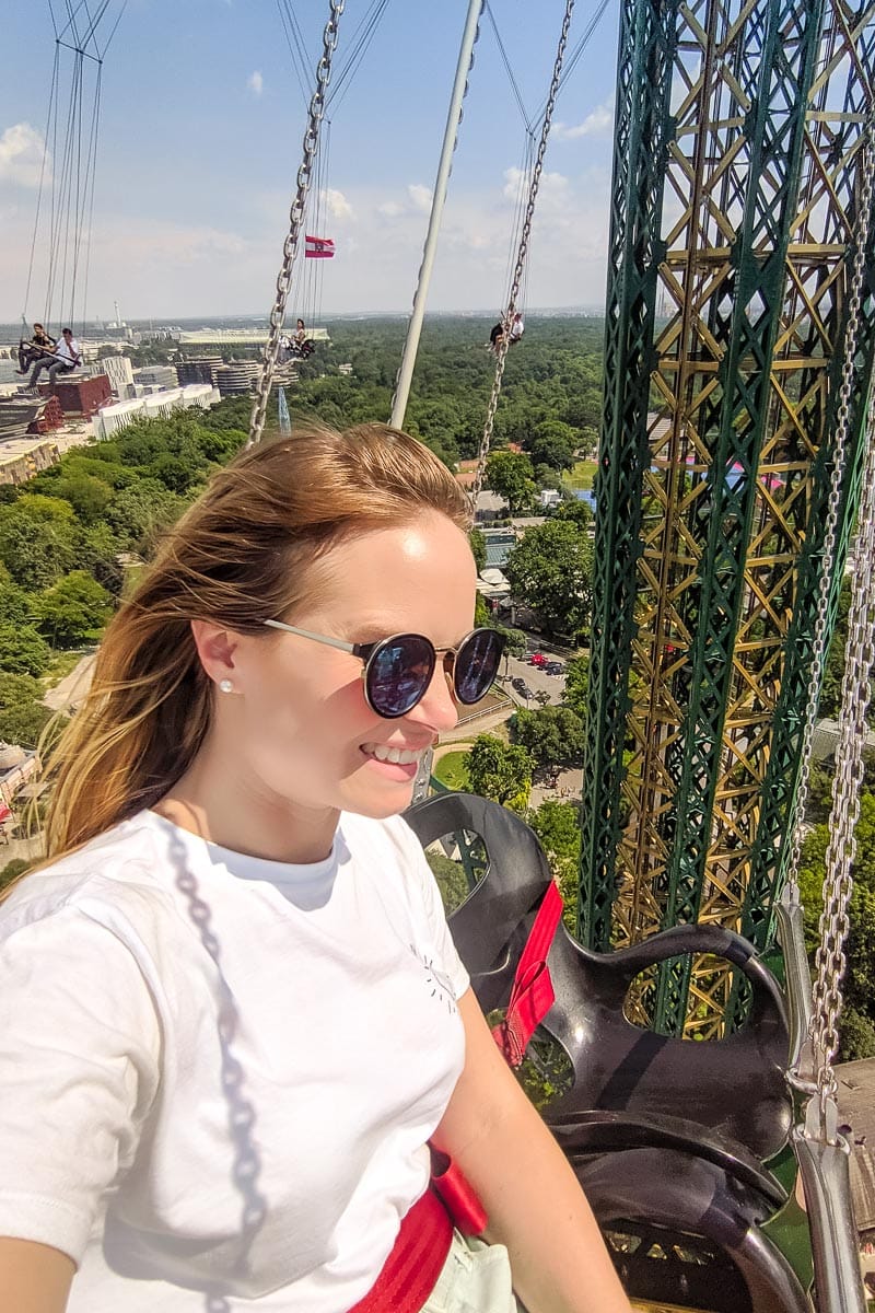 Swinging on the Praterturm, Vienna