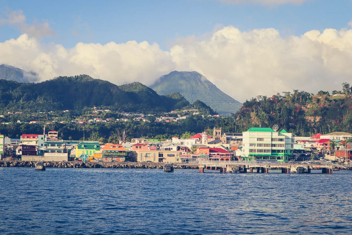 View approaching Roseau, Dominica, Caribbean