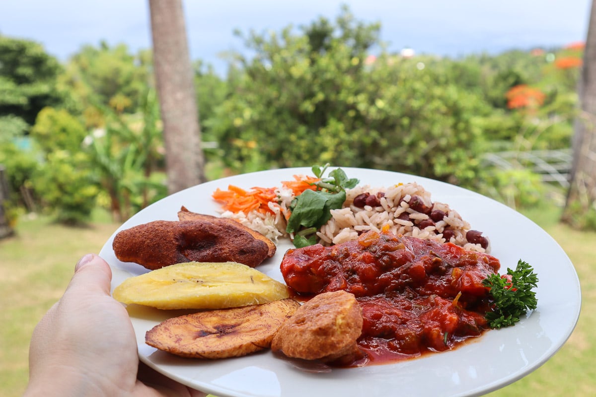 Our meal at our Dominica cooking class