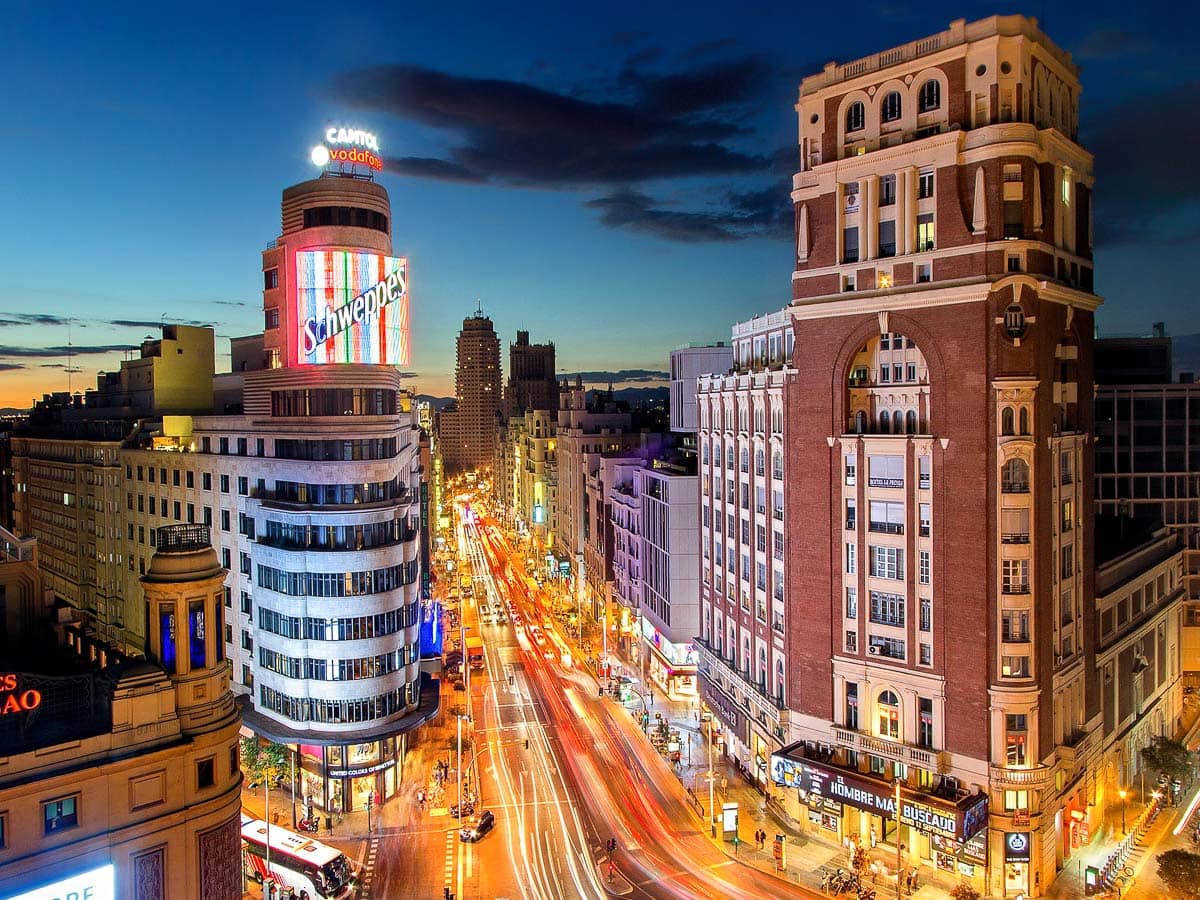 Buzzing city of Madrid