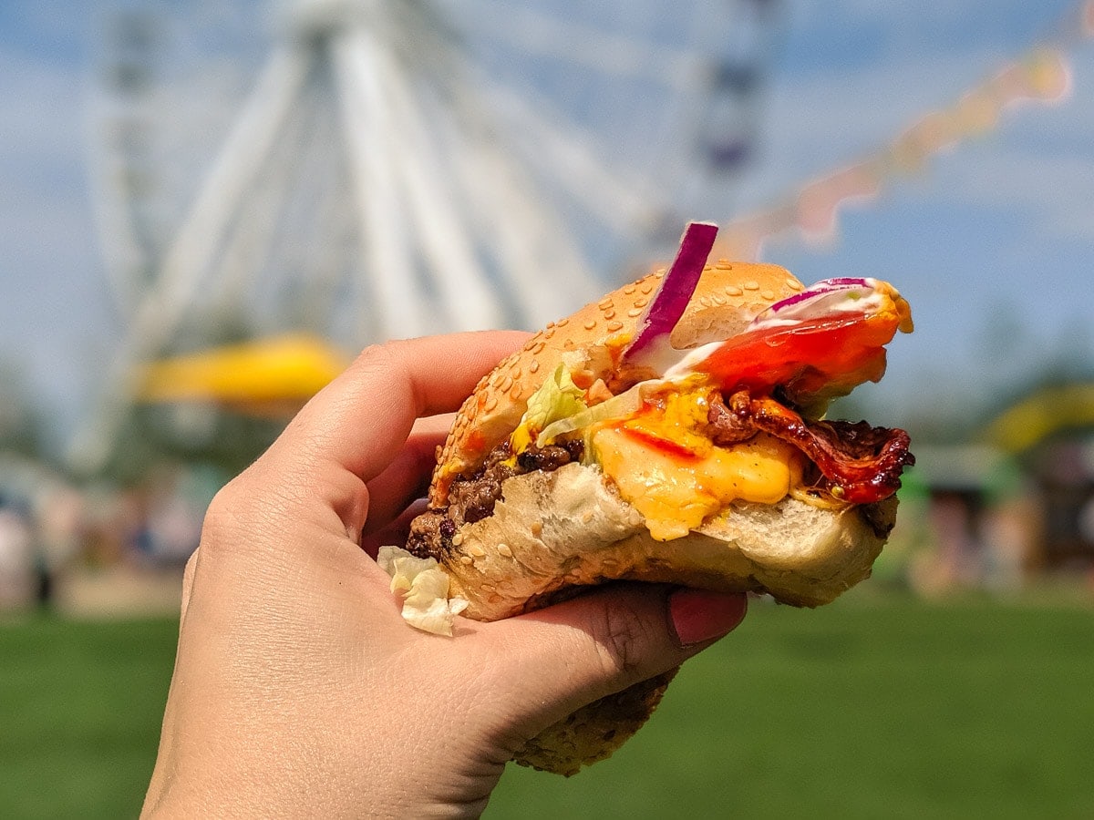 Burger from Lucky Chip at Dreamland Margate