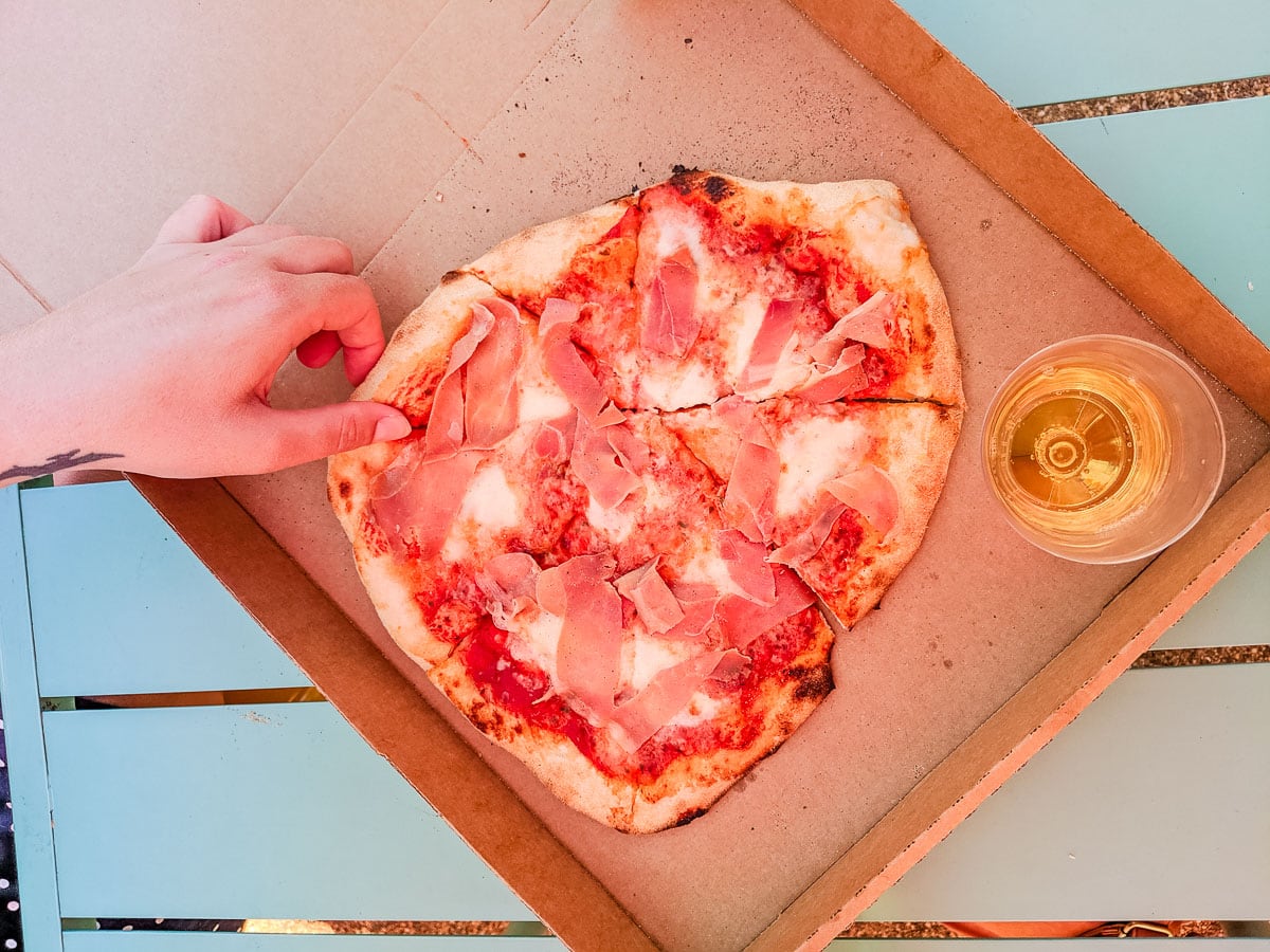 Sourdough pizza at Dreamland Margate