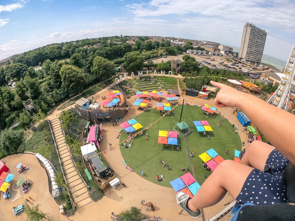 Looking down from the Dreamland Drop 