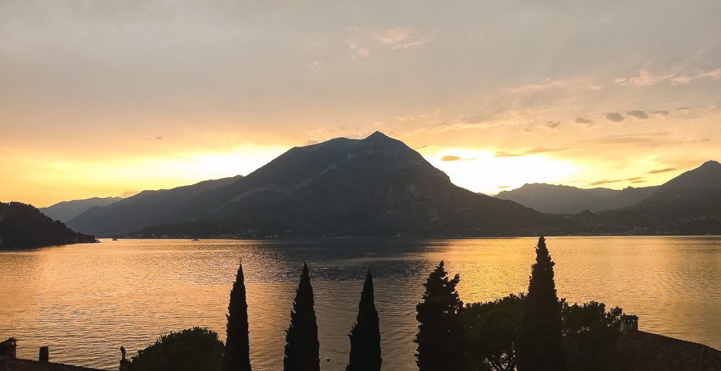 Sunset over Lake Como, Italy