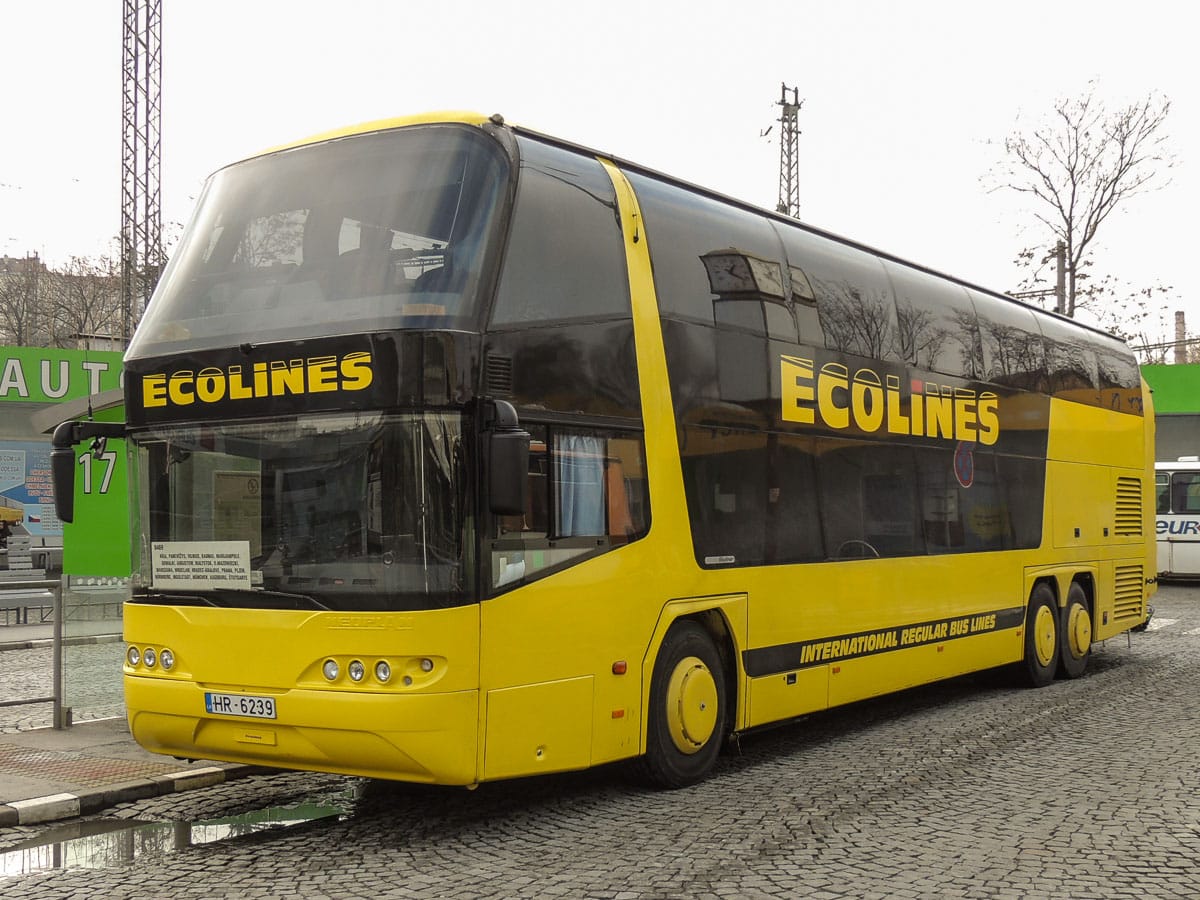 Ecolines coach from Tallinn to Riga