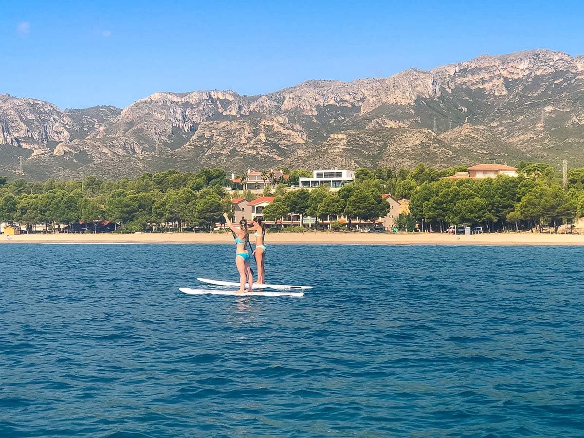 Paddle boarding in Catalonia