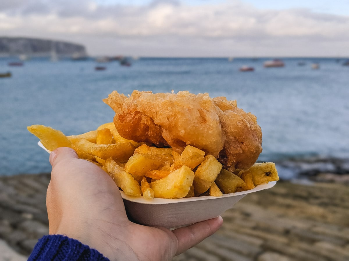 Fish and chips in Swanage