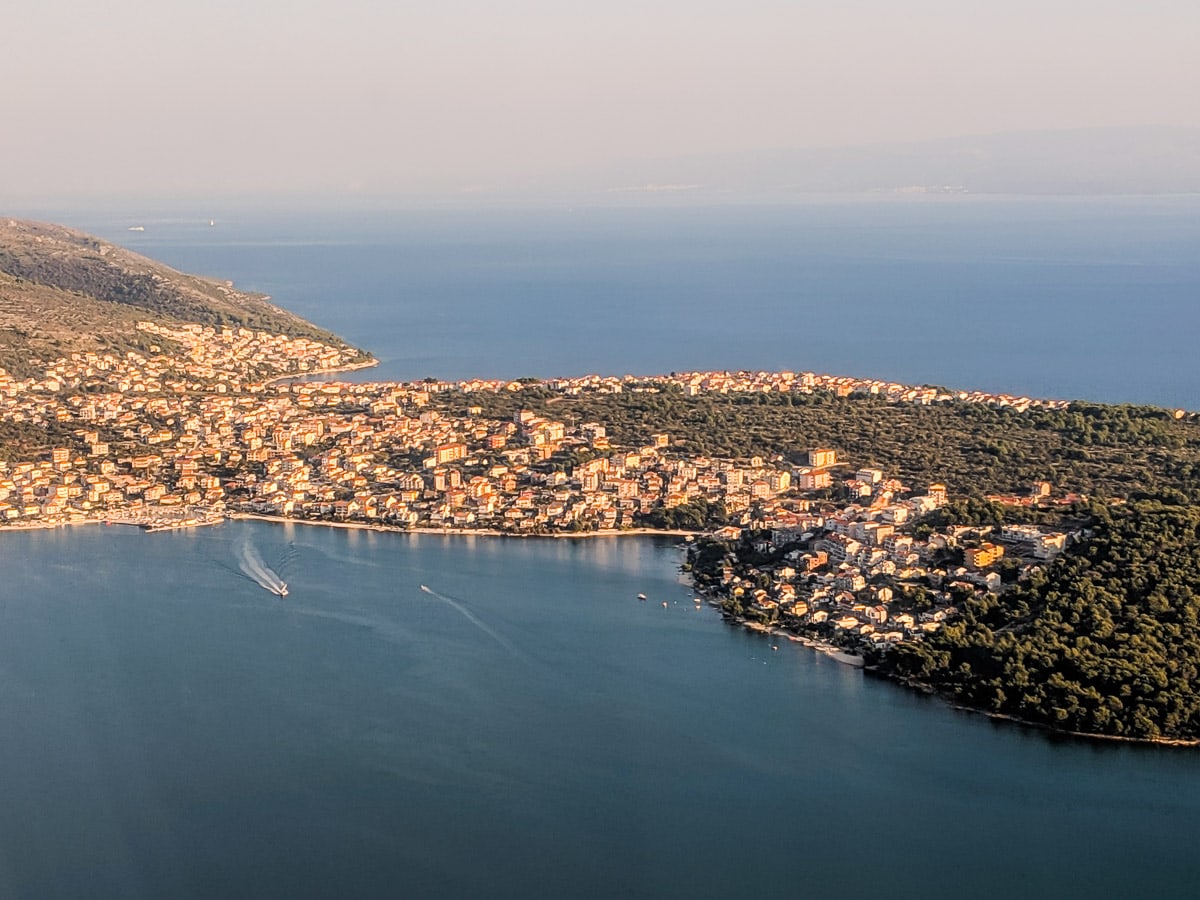 View coming in to land in Split, Croatia