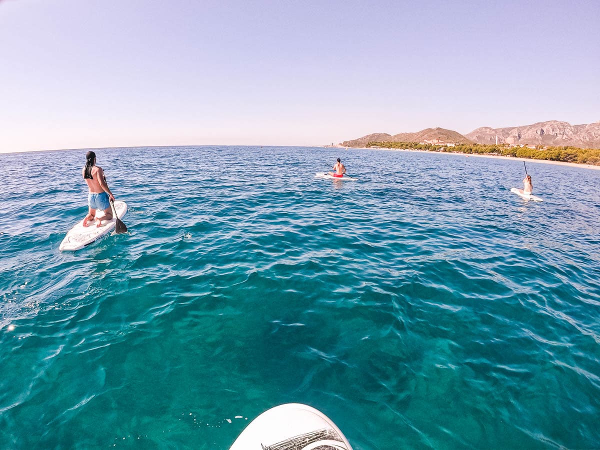 Paddle boarding in Catalonia