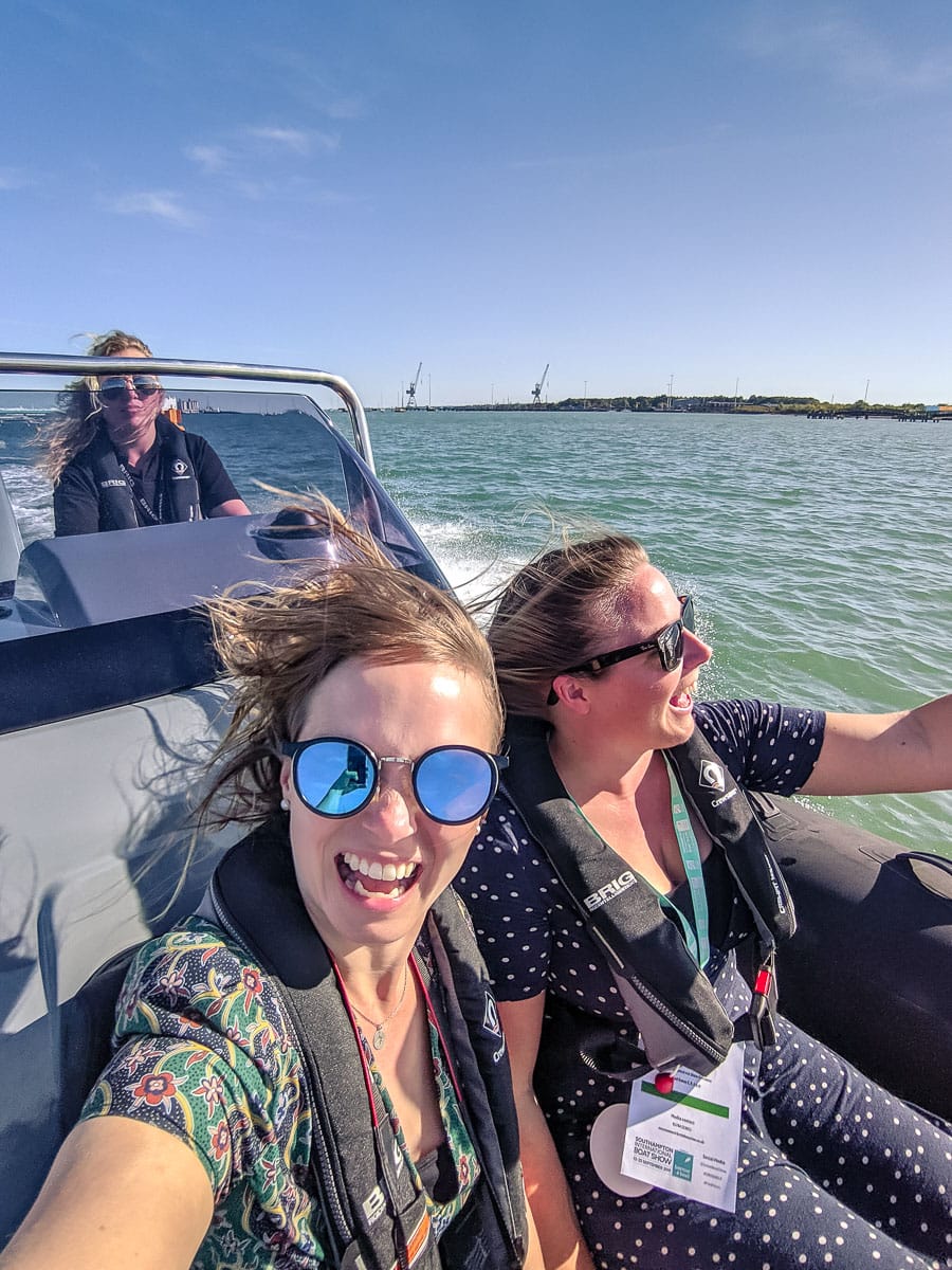 Enjoying speeding around Southampton on a RIB