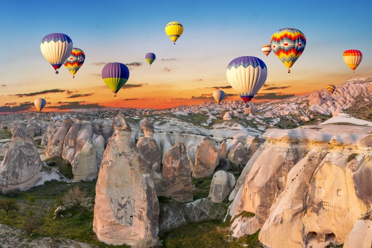 Hot air balloons in Cappadocia