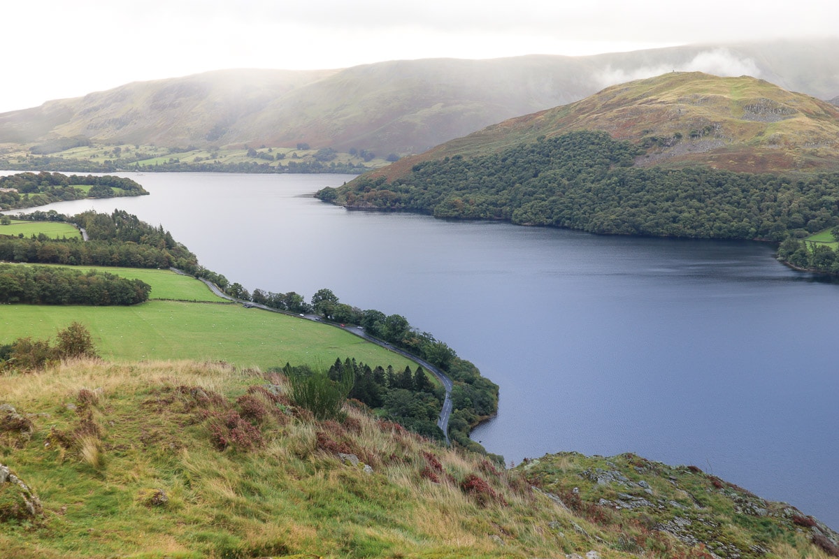 Views of Ullswater on the Aira Force hike