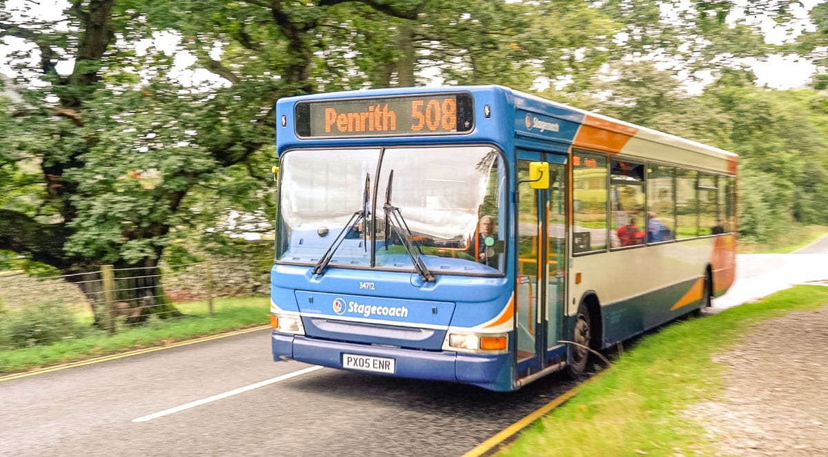 Catching the bus in the Lake District