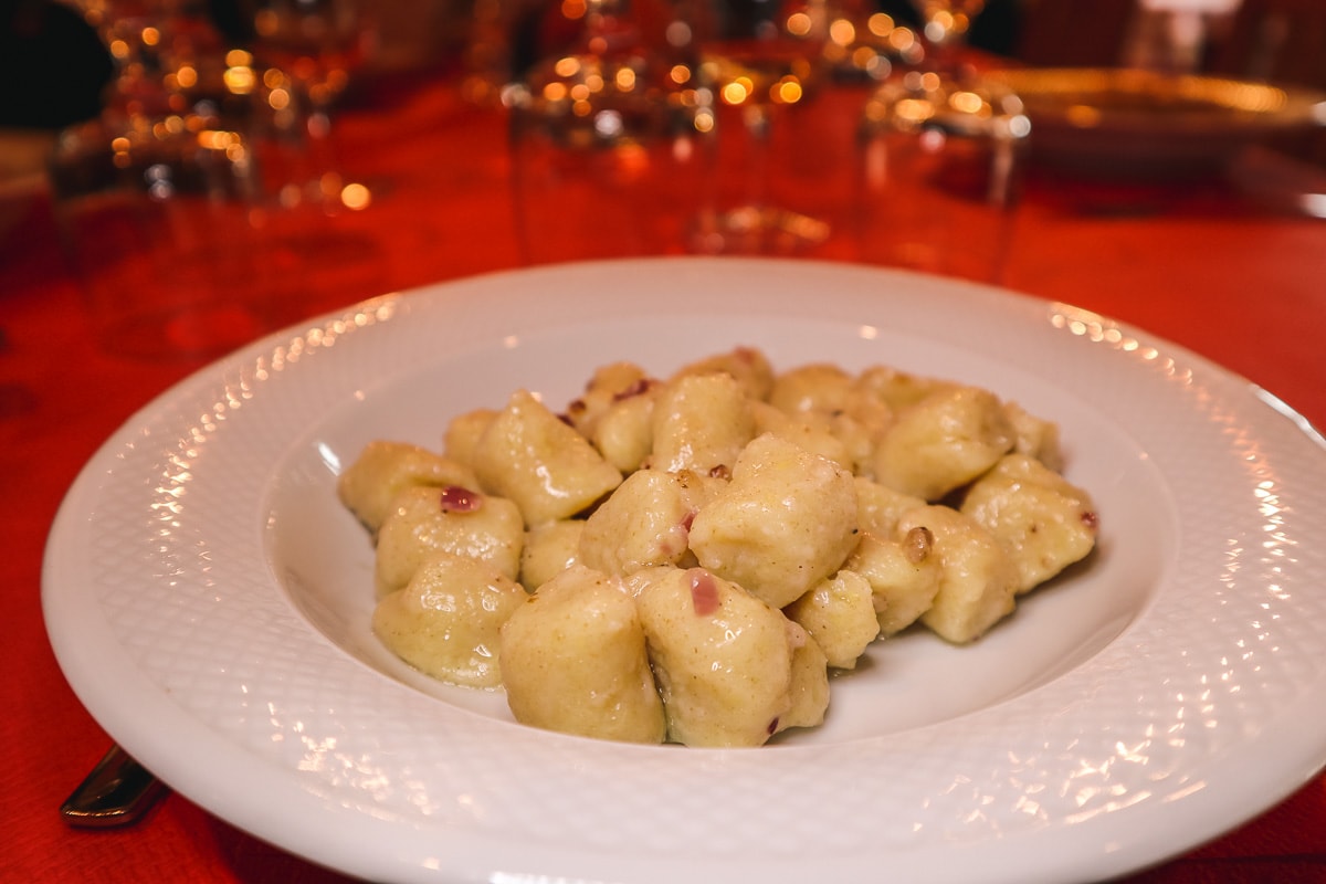 Handmade gnocchi at Maso Pra’Cavai