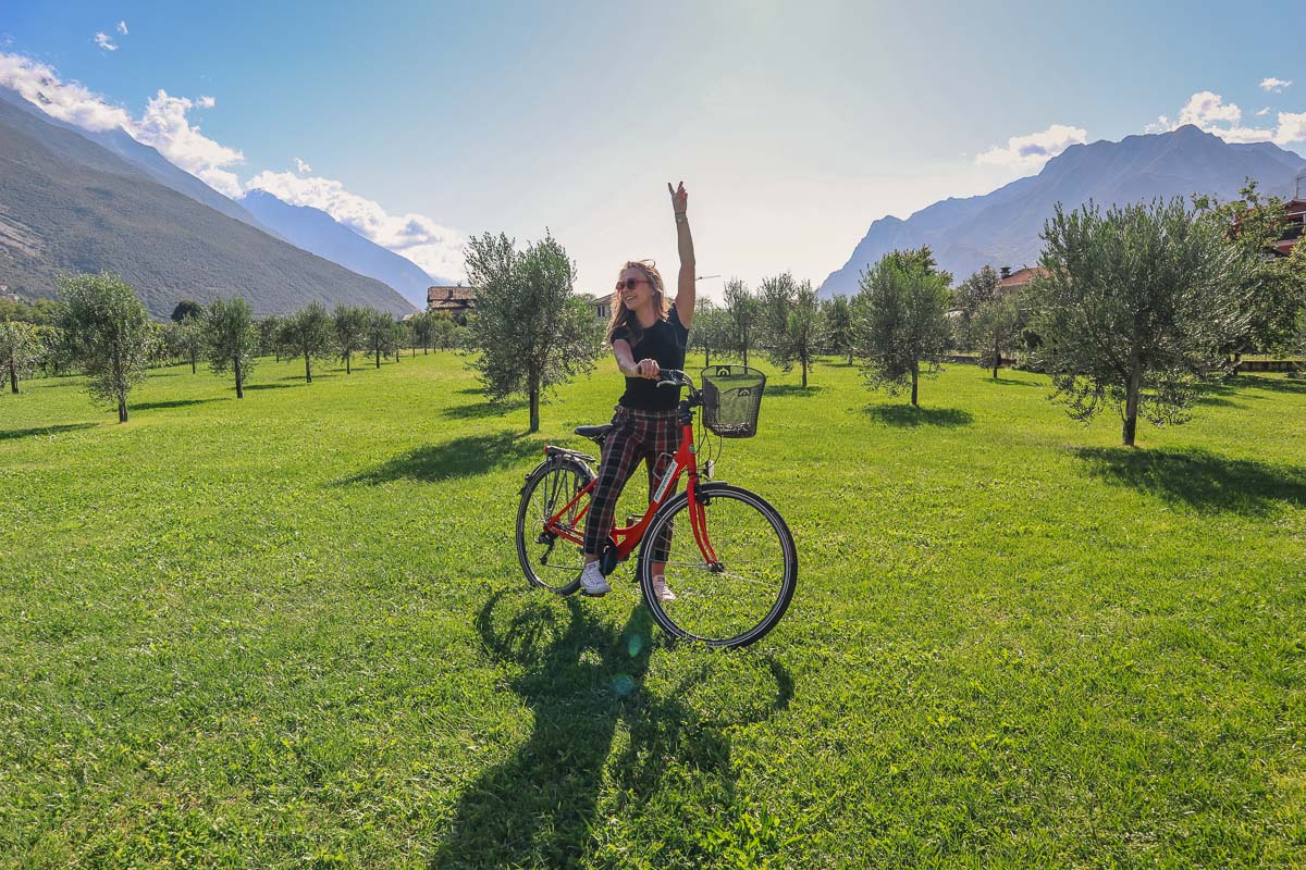 Cycling is popular in Lake Garda