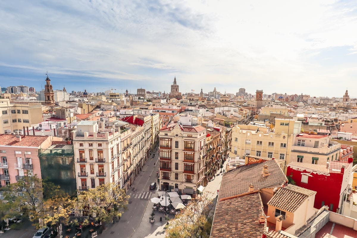 View of Valencia from the top of Torres de Serranos, Valencia