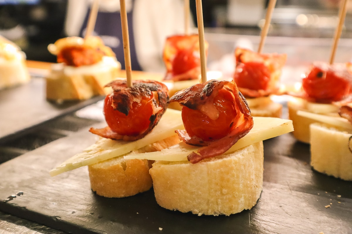 Pintxos on our tapas tour of Valencia