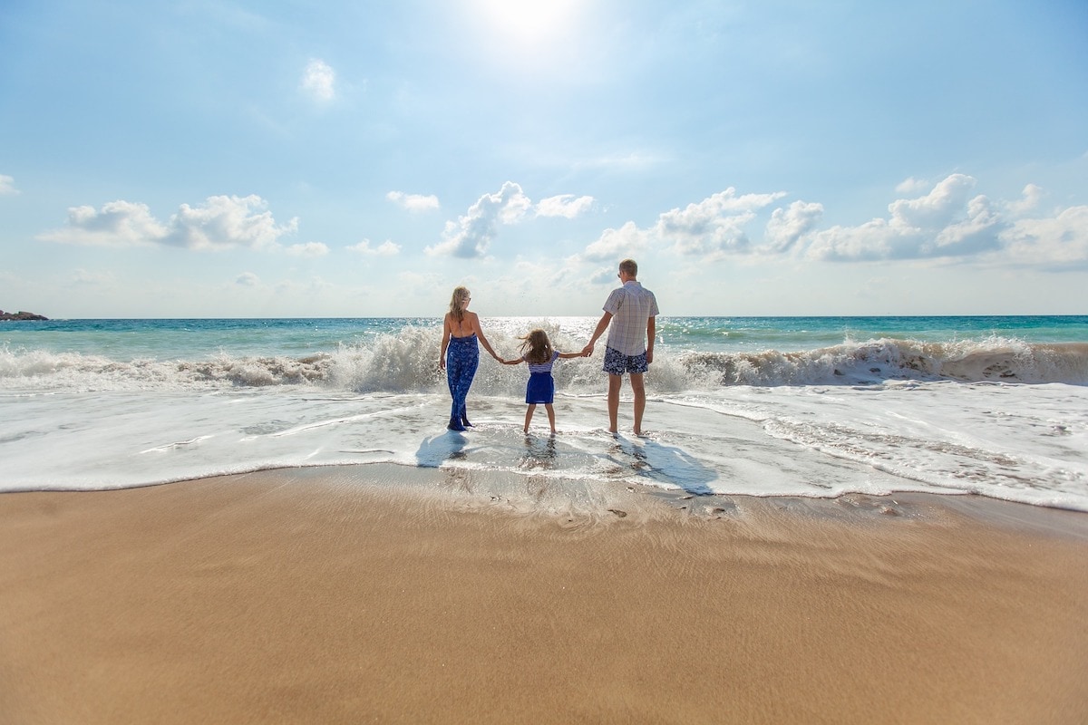 Family beach holiday