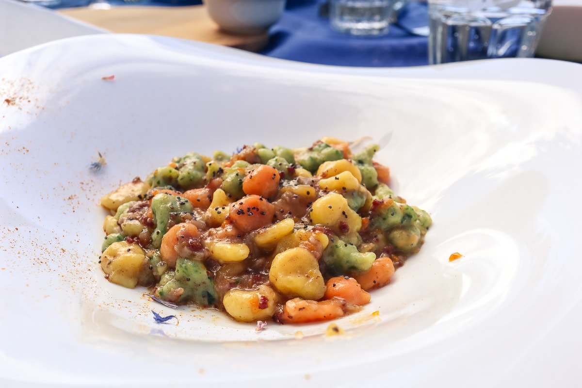 Spätzle for lunch at Hotel Castle Mani