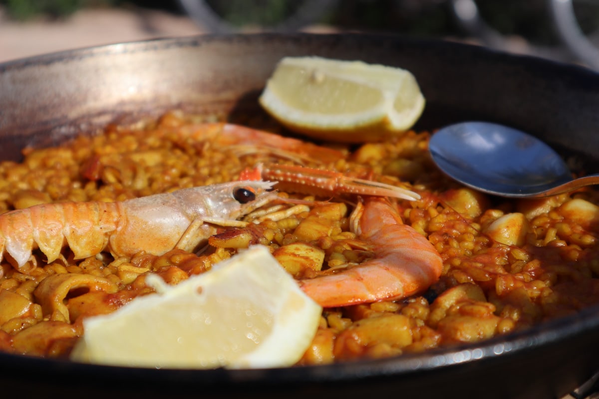 Seafood paella in Valencia