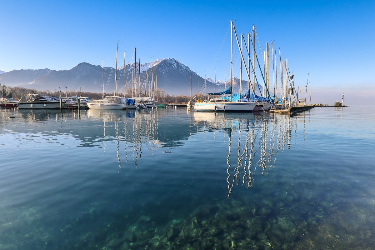 Lake Geneva from Montreux, Switzerland