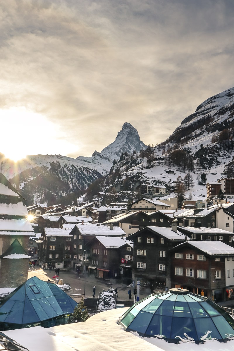 View from our window at Grand Hotel Zermatterhof