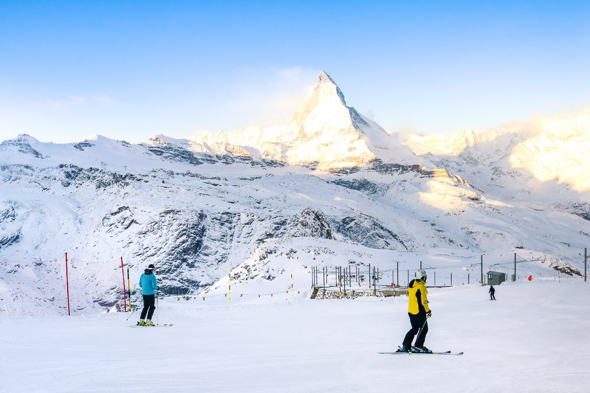 Skiers at Gornergrat