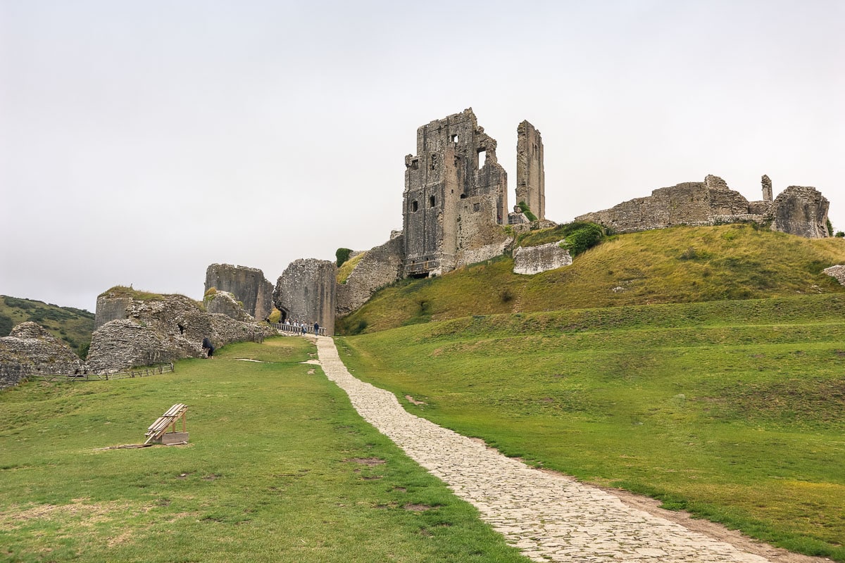 Path up to Corfe Castle, Dorset