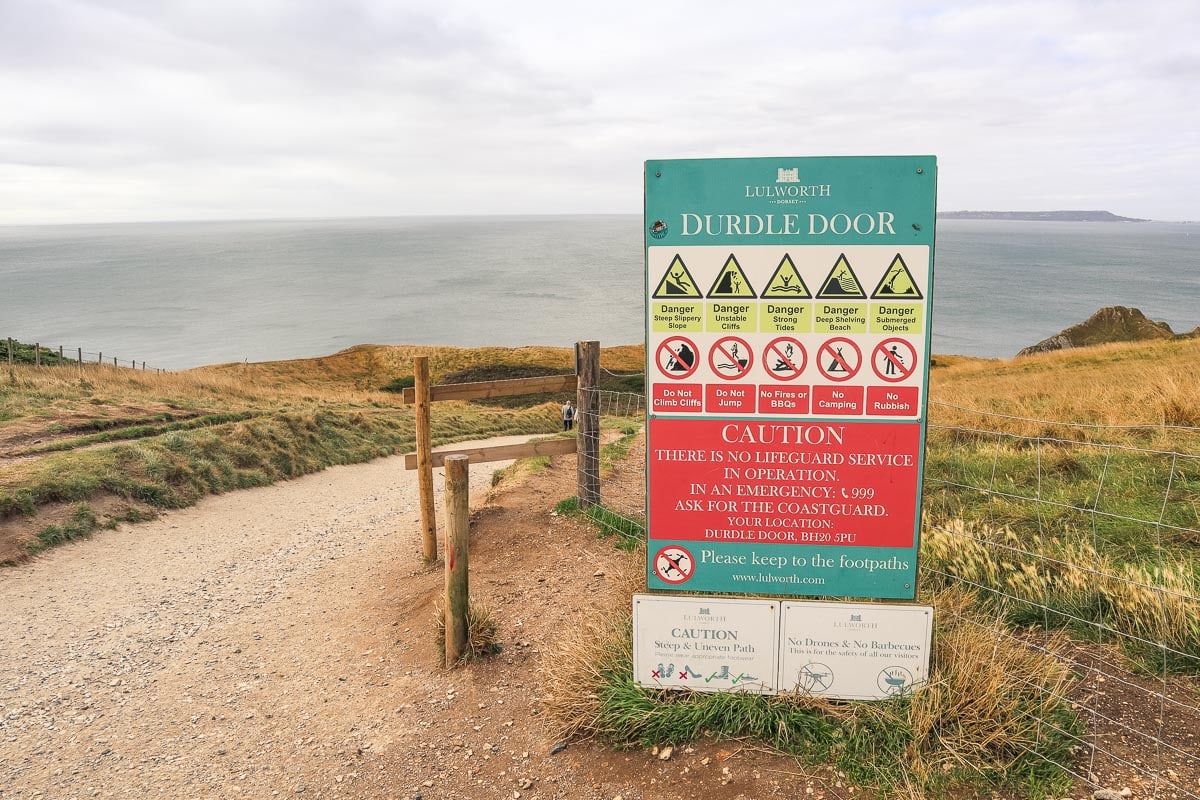 Start of the walk to Durdle Door