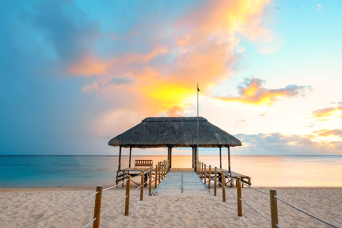 Beautiful sunsets in Mauritius