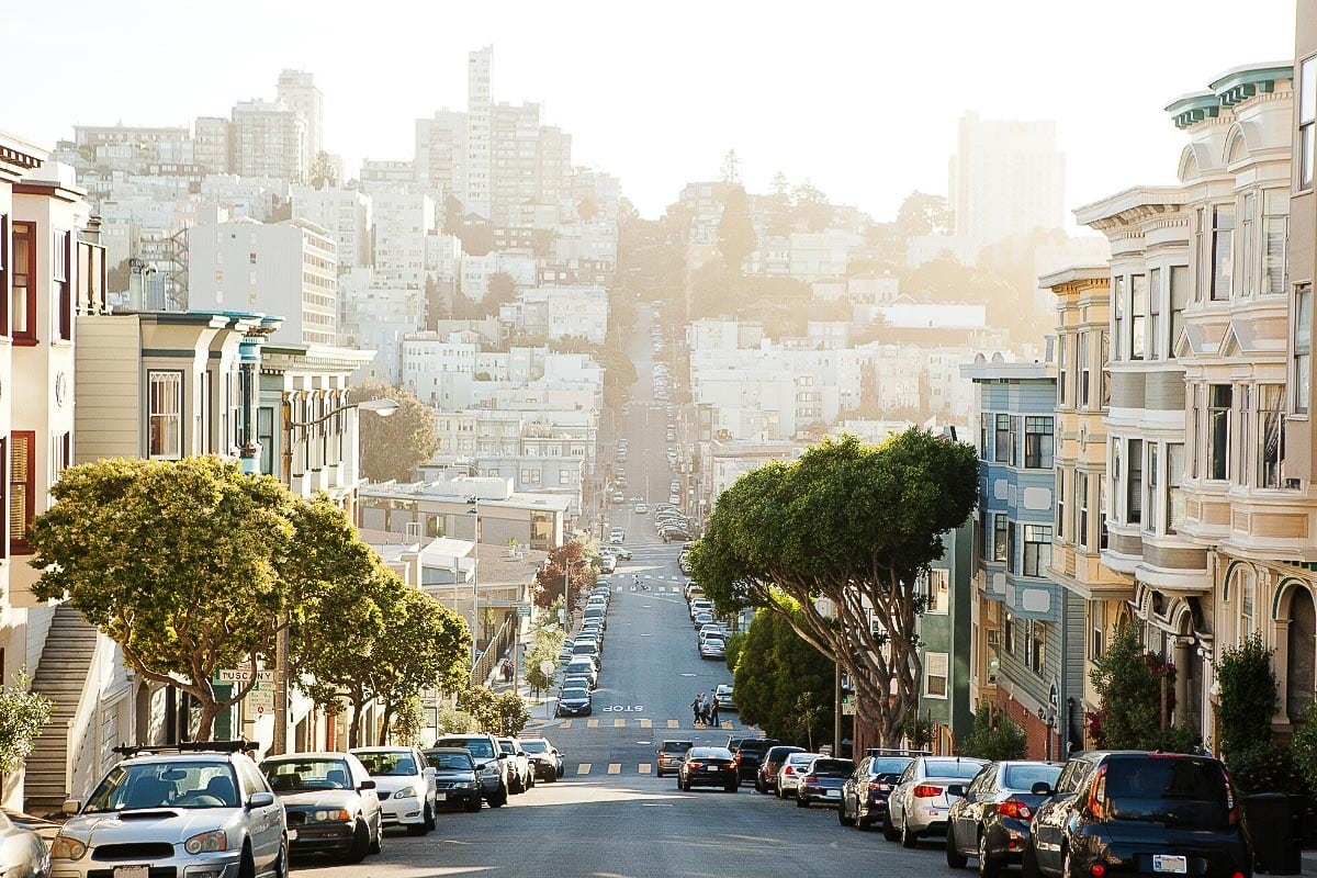 Steep streets in San Francisco