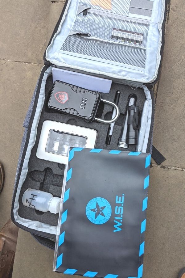 Our backpack of gadgets for AIM Escape London