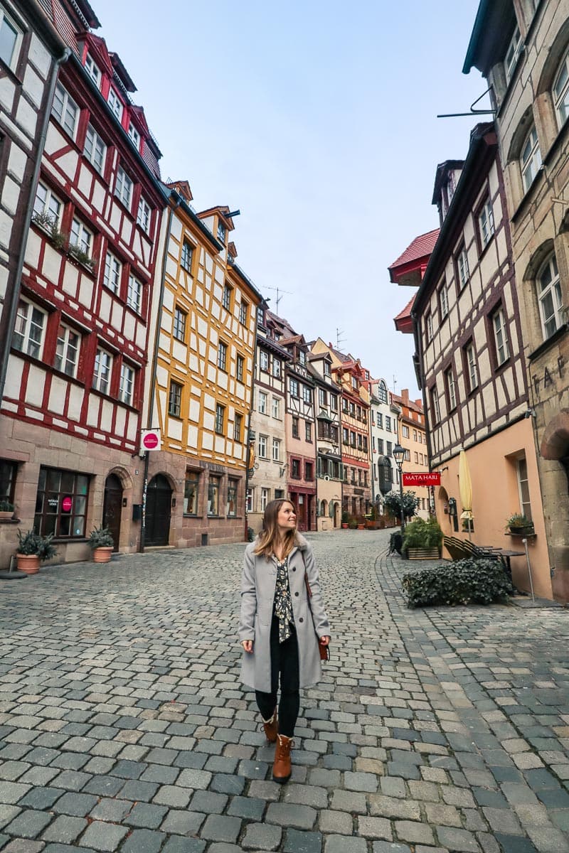 Walking down Weissgerbergasse, Nuremberg