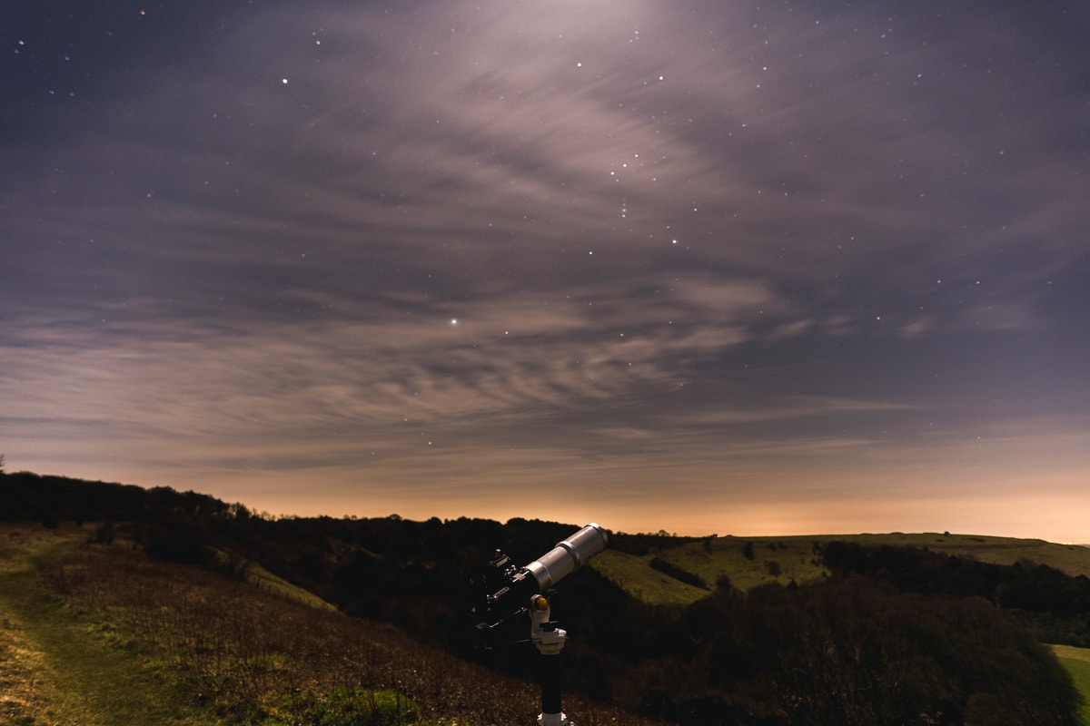 Stargazing in the South Downs, England