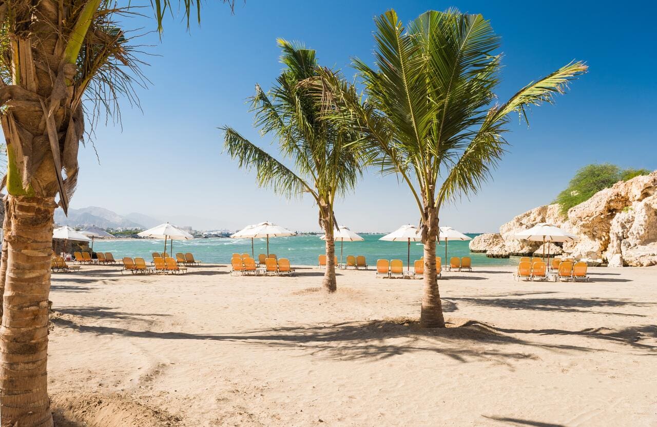 Beach at the Crowne Plaza Muscat