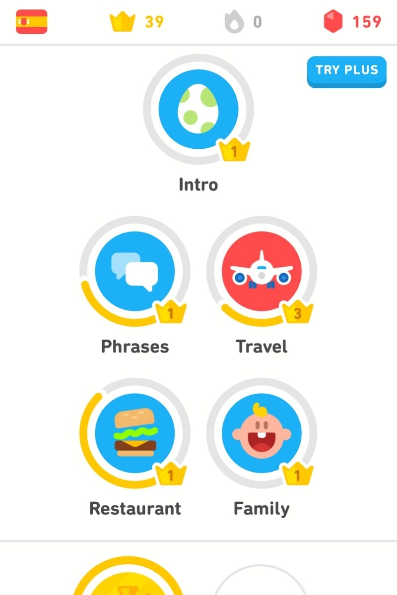 Learning Spanish using Duolingo