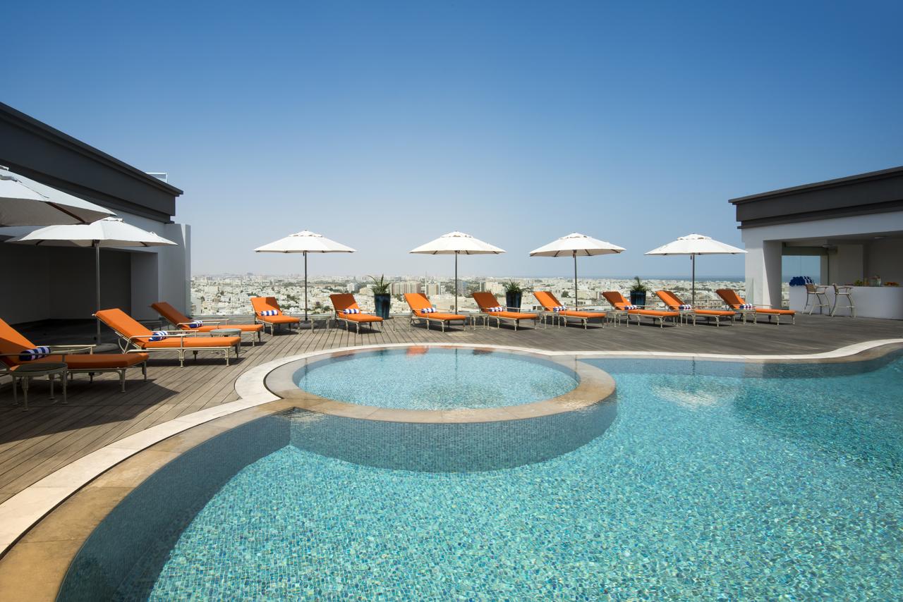 Rooftop pool at Fraser Suites Muscat