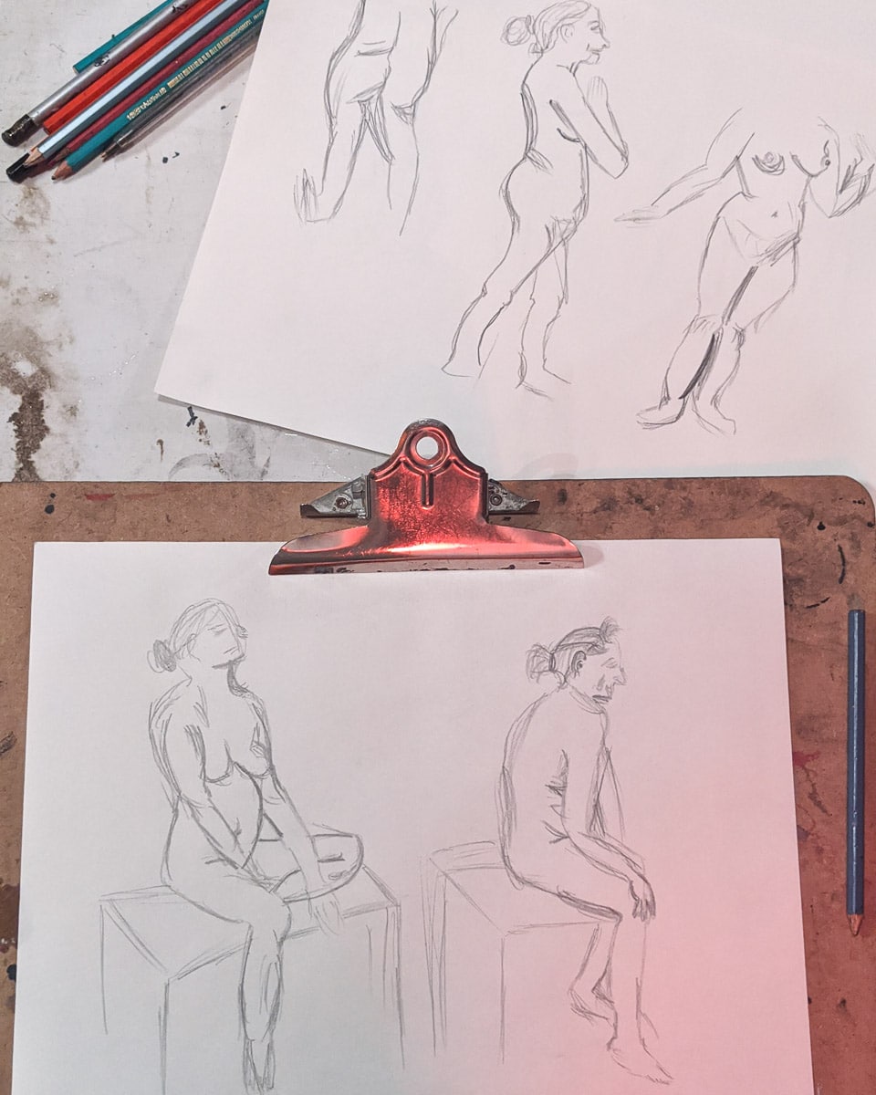 Life drawing class in Norwich