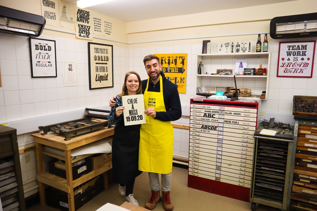 Learning about letterpress printing in Norwich