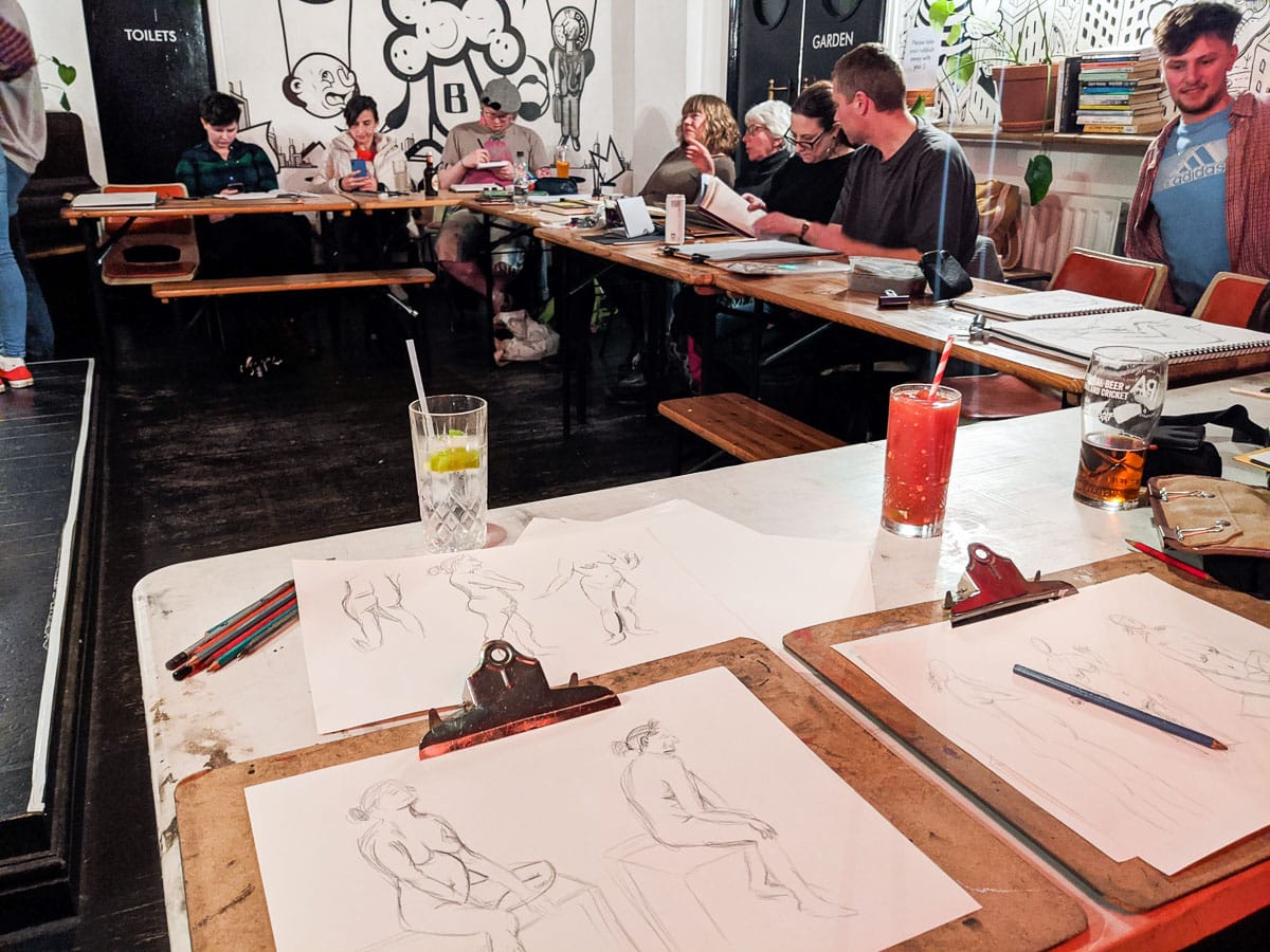 Life drawing at The Birdcage, Norwich