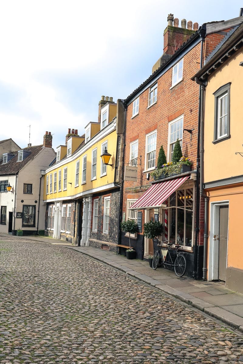 Pretty streets of Norwich, England