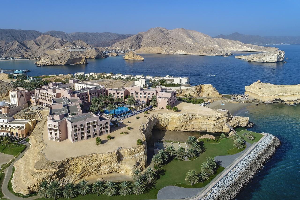 Incredible setting of the Shangri-La Al Husn Resort & Spa in Muscat