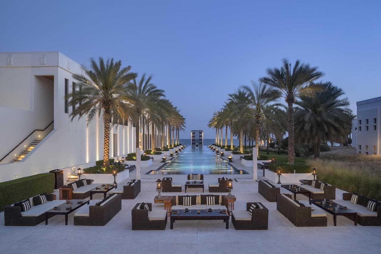 Impressive pool at The Chedi Muscat