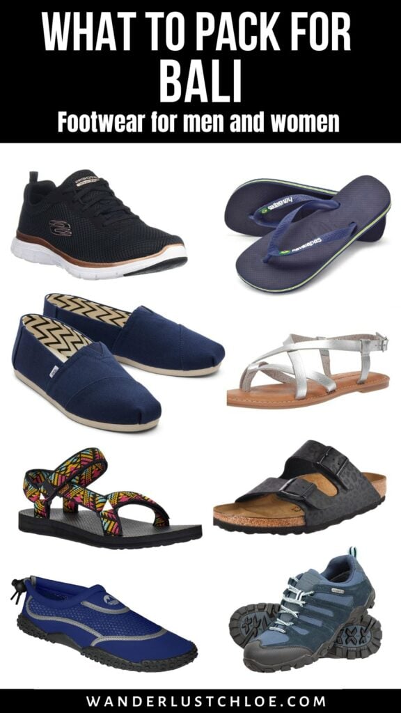 Footwear to wear in Bali